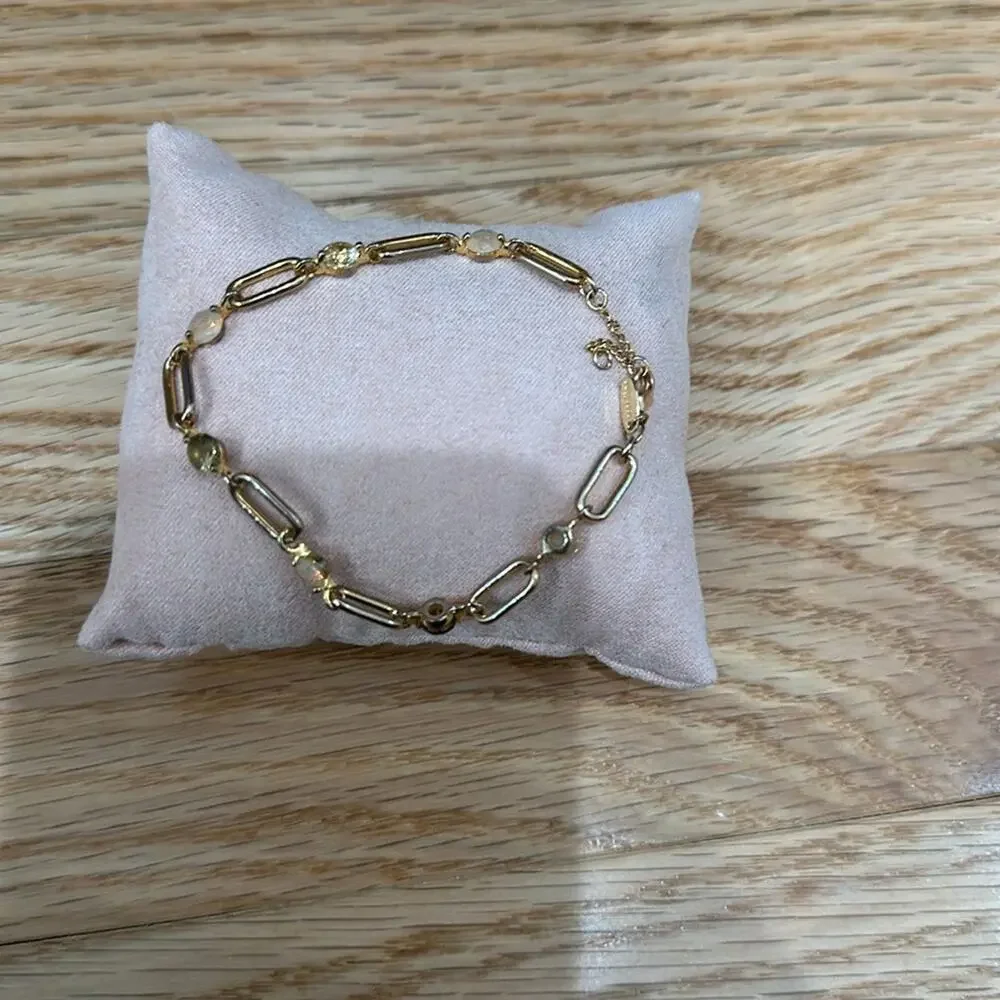 Serafina Anthropologie multi-stone stone bracelet